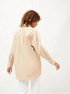 Women Beige Poplin Oversize Shirt