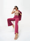 Women Mauve Bell Bottom Pants