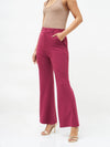 Women Mauve Bell Bottom Pants