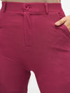 Women Mauve Bell Bottom Pants