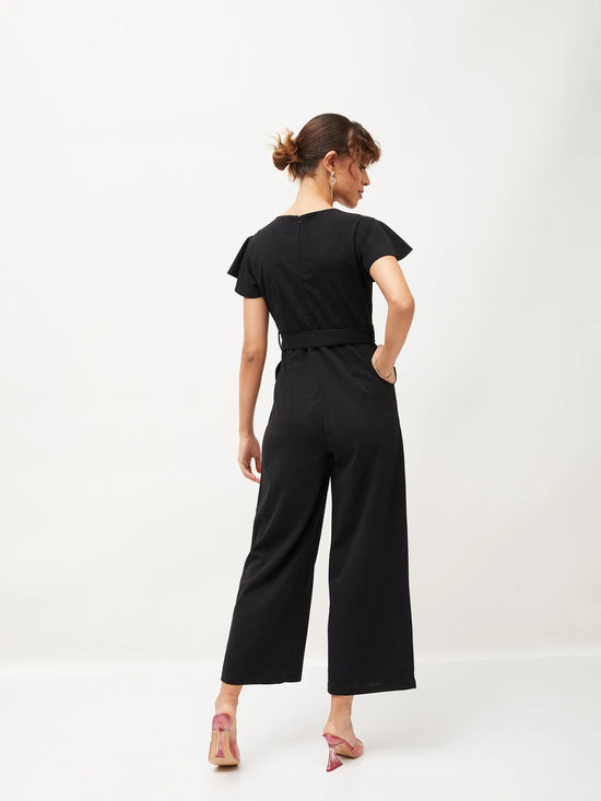 Women Embellished Standard Black Jumpsuits & Sets