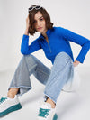 Women Blue & White Ombre Straight Jeans-SFJEAN0450XS