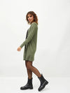 Women Olive Front Open Shrug