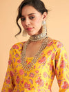 Women Yellow Floral Anarkali Maxi Dress-SHDRS11641XS