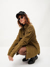 Women Brown Corduroy Oversized Shirt