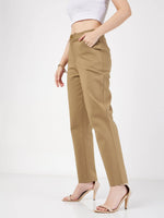 Women Beige Roma Tapered Pants