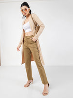 Women Beige Roma Tapered Pants