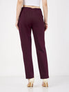 Women Burgundy Roma Tapered Pants