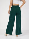 Women Emerald Front Dart Palazzo Pants