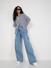 Women Blue Wide Leg Jeans-SFJEAN0425XS