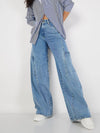 Women Blue Wide Leg Jeans-SFJEAN0425XS