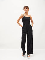 Women Embellished Standard Black Jumpsuits & Sets