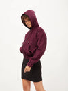 Women Solid Standard Maroon Round Neck Full Sleeve Jacket