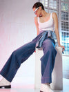 Women Blue Wide Leg Jeans-SFJEAN0404XS