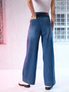 Women Blue Wide Leg Jeans-SFJEAN0404XS