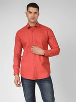 Men's Casual Dark Orange Shirts