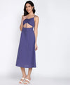 Women Versatile Cotton Flex A-Line Strappy Knee-Length Dress