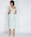 Women Sea Coral Print Cotton Flex A-Line Midi Dress