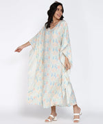 Women Long Kaftan Cotton Flex Dress