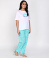 Seaside Charm Women's Pajama Set with Starfish Print- Cotton Jersey