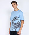 Cotton Jersey Oversized Crab Print Men's T-Shirt