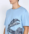 Cotton Jersey Oversized Crab Print Men's T-Shirt