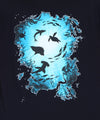 Inviting "Deep into the Ocean" Chest Print Men's Tee-Cotton Jersey