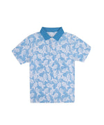 Sophisticated and Playful Boys' Pique Fish Print Polo T-Shirt