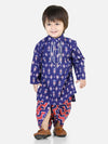 BownBee Pure Cotton Full Sleeve Dhoti Kurta for Boys- Purple