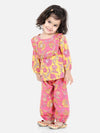 BownBee Girls Pure Cotton Printed Top Harem pant Indo Western Clothing Set -Yellow