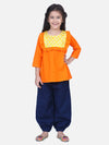 BownBee Cotton Full Sleeve Top with Harem pant Indo Western Clothing Sets -Orange