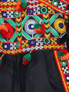 BownBee Navratri Embroidered kediya with Dhoti and Cap for Boys- Black-BN23KD36BKA14