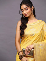 Sareemall Yellow Woven Women Saree-VMIKA1003