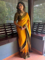 Sareemall Yellow Woven Women Saree-SITA1006