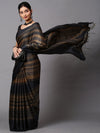 Sareemall Black Tassels And Latkans Women Saree-2RNBW206