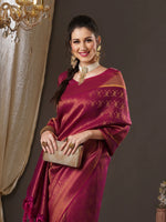 Sareemall Pink Tassels And Latkans Women Saree-13ALEKHA1301