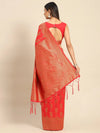 Sareemall Red Tassels And Latkans Women Saree-CHRY2015