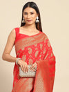 Sareemall Red Tassels And Latkans Women Saree-CHRY2015