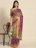 Sareemall Purple Zari Women Saree