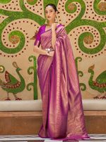 Sareemall Magenta Tassels And Latkans Women Saree-KINKB198005