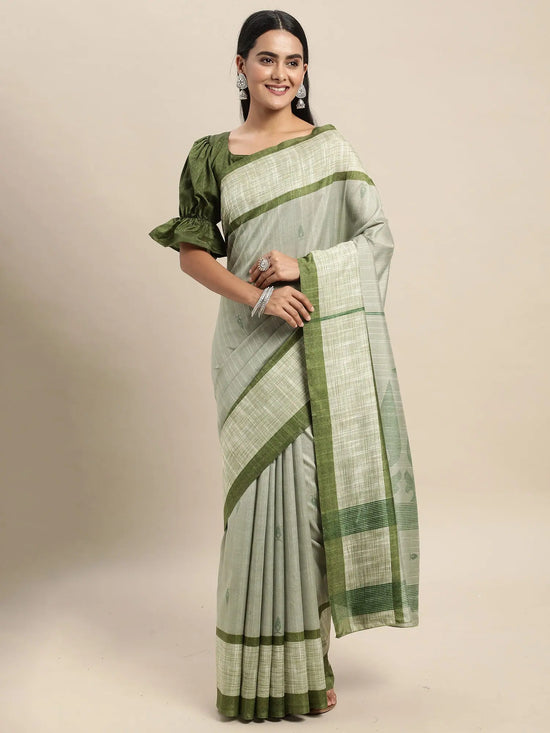 Sareemall Green Solid Women Saree-16WOM16903