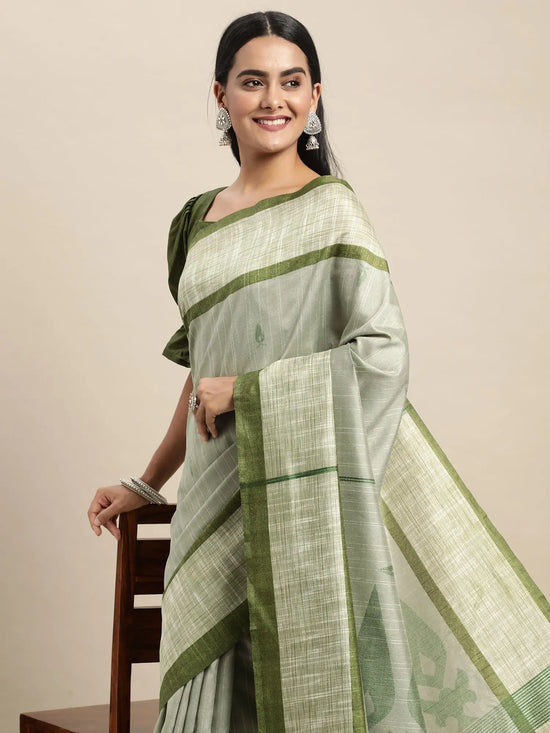 Sareemall Green Solid Women Saree-16WOM16903