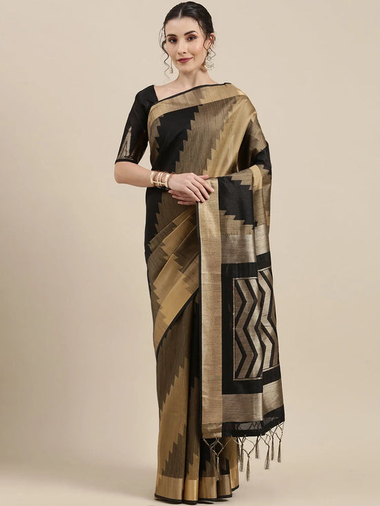 Sareemall Black Woven Women Saree-HNDS746B