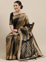 Sareemall Black Woven Women Saree-HNDS746B