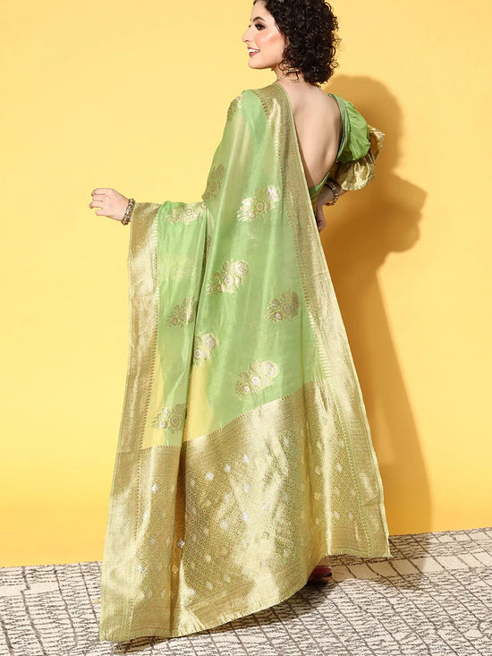 Sareemall Green Woven Women Saree-2VMIKA2002