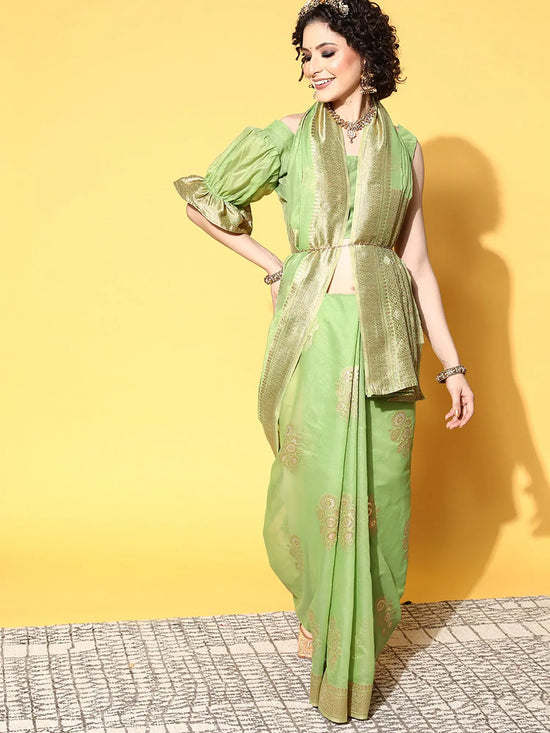 Sareemall Green Woven Women Saree-2VMIKA2002