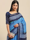 Sareemall Blue Zari Women Saree