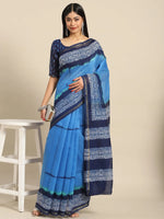 Sareemall Blue Zari Women Saree