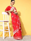 Sareemall Red Tassels And Latkans Women Saree-2PAKHI4101