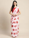 Sareemall White Solid Women Saree-FF0PVPR4104